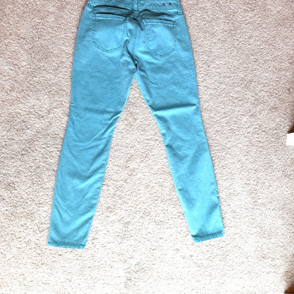 CAbi #5169 Tidal Skinny Jeans Greenish-Blue Stretch Denim Size 4 - Picture 4 of 8